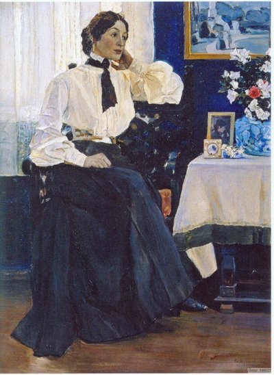 Ritratto di Yekaterina Petrovna Nesterova da Mikhail Vasilievich Nesterov